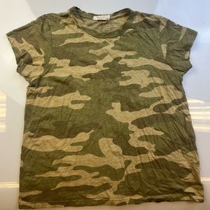 rag & bone Green Camo Short Sleeve Tee
